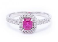 Anello Davite & Delucchi Donna in Oro bianco Rubino 0.51 Ct AA031604RB - AA031604RB